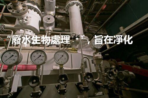 “廢水生物處理，旨在凈化水源，守護(hù)碧水藍(lán)天”